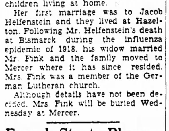 Clipping from The Bismarck Tribune